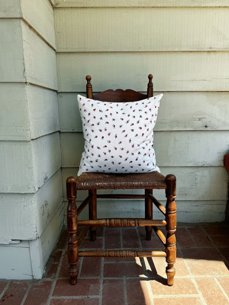 Throw Pillow, Ditsy Rose Gardenia